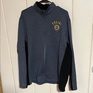 NHL Bruins Blue and Black Full-Zip Sweatshirt